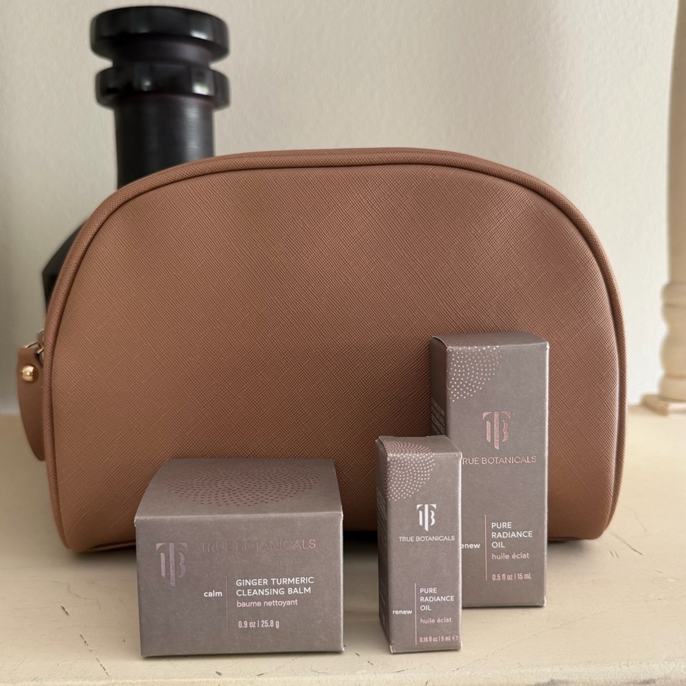 True Botanicals Skincare Travel Set with Toiletry Pouch